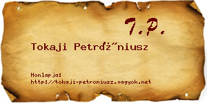 Tokaji Petróniusz névjegykártya